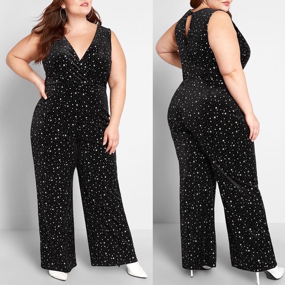 Modcloth Pants - ModCloth Spellbound by Velvet Metallic Stars Sleeveless Jumpsuit
